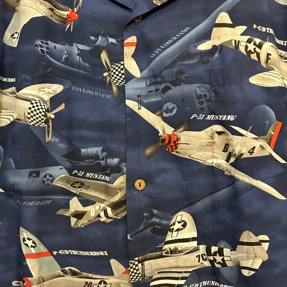 Benny's USA Fighter Planes Men's Hawaiian Shirt 2XL 100% cotton - Picture 8 of 10